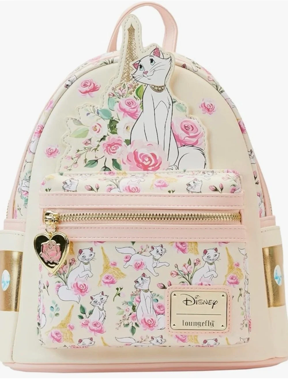 Loungefly Disney Duchess Aristocats Floral Mini Backpack - Pink Cream Accents